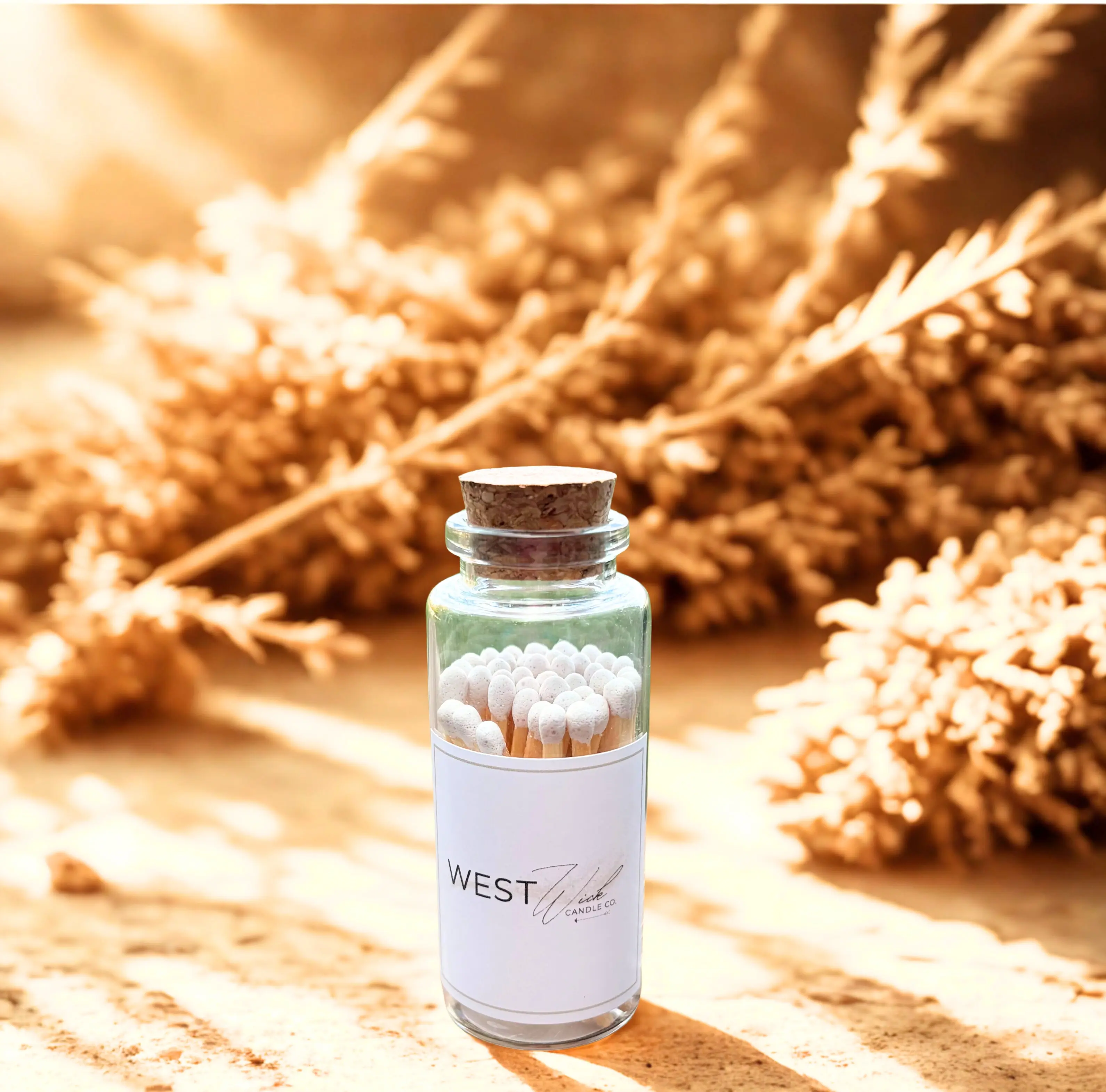 White Matches in Medium Corked Vial