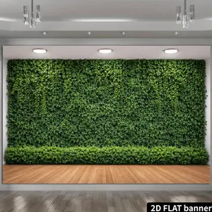 2D Flat Banner Plant Wall Background, Polyester Fiber, No Power Needed, Ideal for Live Streaming, Photography, Indoor Decor, Wedding, Outdoor Parties