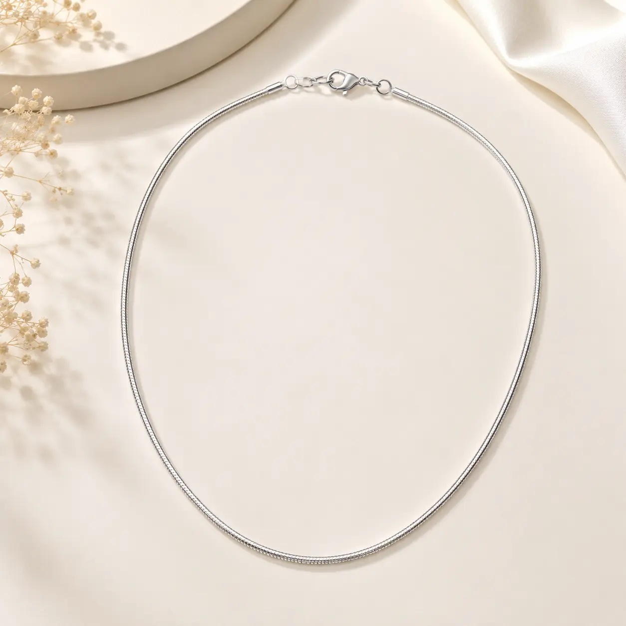 Sterling Silver Snake Necklace
