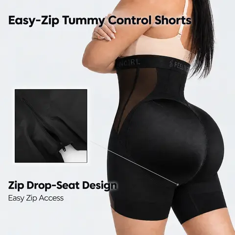 FeelinGirl Snatched Tummy Control Shapewear Panties – High Waist Shapewear Shorts for Women