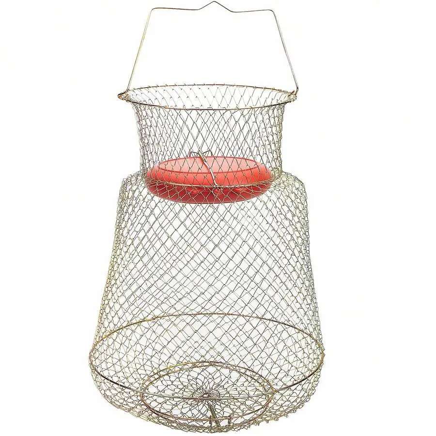 Galvanized Steel Floating Fish Basket Collapsible & Portable Collapsible Rustproof Fish Basket kast  king  saltwater