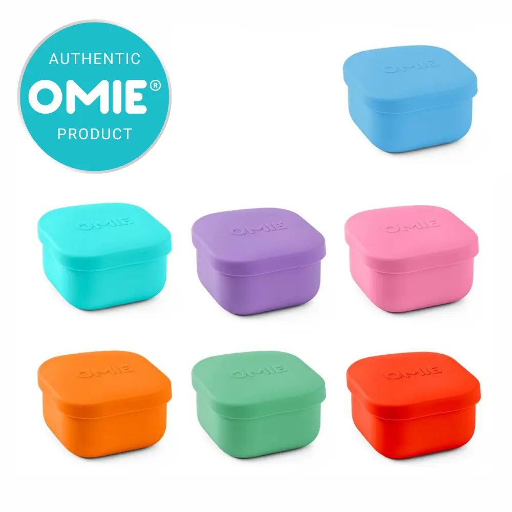 OmieSnack® Square Silicone Food Storage Container - 9.4 oz, Airtight Leakproof Lids, Ideal for Packing Lunch for My Kid & Lunch at Work - TTS