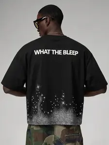 Men's Y2K Dark Aesthetic "HELL!" Flame Print Cropped T-Shirt, Streetwear Glitter Effect Short Sleeve Top For Summer And Casual Wear #springsaledeals2026 #darkaesthetic #mensfashion #y2kstyle