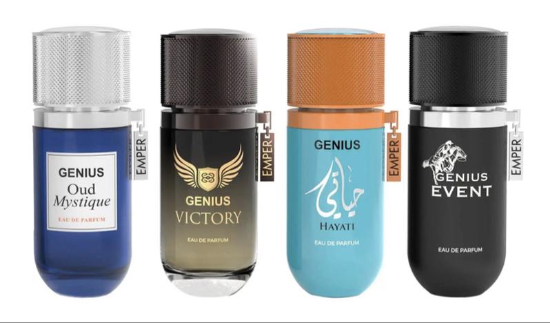 Genius Hayati Gift Sets 4 x 25 ml Emper Ea Eau de Parfum Variety Pack for Men and Women