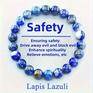 🔵⚪ Lapis Lazuli & Marble Bead Bracelet | Spiritual Protection Stone Jewelry for Calm & Clarity 🌌✨ Unisex Healing Gem Gift for Loved Ones - Casual to Ceremonial