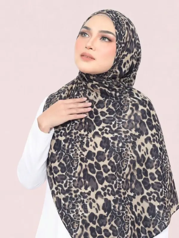 Modal Hijab Leopard Print - Premium Material Cotton Rayon