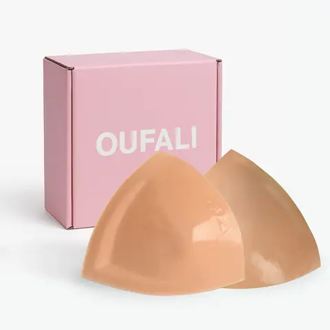 OUFALI Large Size Lift Inserts Double-Sided Sticky Lightly Padded Adhesive Lifting Bra Washable Reusable for D+ Cup