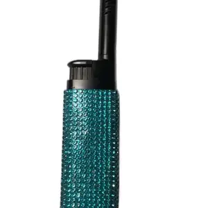 Pink Planes Diamond Candle Lighter Case - 2 Pack Luxury, Sleek Diamond Casing, Lasts Up to 3 Months, Refillable, Girl Gift, Bling Multicolor rhinestone pocket creative