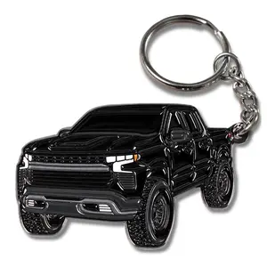 Chevy Silverado 1500 Metal Keychain, Pickup Truck Key Chain Accessory, Toy Truck Lover Gift, Chevrolet Silverado Car Keyring, Automotive Fan