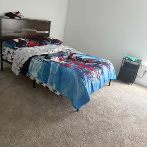 Raybee LED Bed Frame for Queen King Full with Headboard & Storage Shelf, No Mattress, Modern Industrial Wood Platform Bed Frame with Built-In Charging Station, No Noise, Capacity 900LBS with Metal Slats for Bedroom, First Apartment, Teens, Dorms