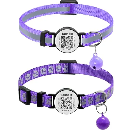 reflective strip & Paw pattern   Purple