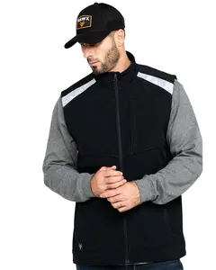Hawx Men's Reflective Softshell Moto Work Vest - Hf19v01-Blk