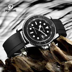 PINTIME Men's Automatic Mechanical Watch | Waterproof Sport Business Style with Calendar | Luxury Gift Box Included