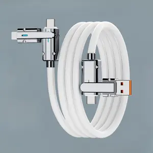 4 In 1 Type-C Charging Data Cable, Multipurpose Phone Fast Charging Data Cable, Multifunctional USB Charging Cable for iPhone & iPad Super Fast Charging, Type C Charger, Type C Lightning