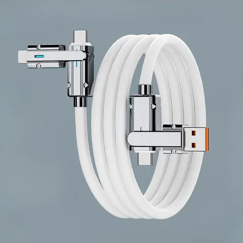 4 In 1 Type-C Charging Data Cable, Multipurpose Phone Fast Charging Data Cable, Multifunctional USB Charging Cable for iPhone & iPad Super Fast Charging, Type C Charger, Type C Lightning, Fast Charging Supported
