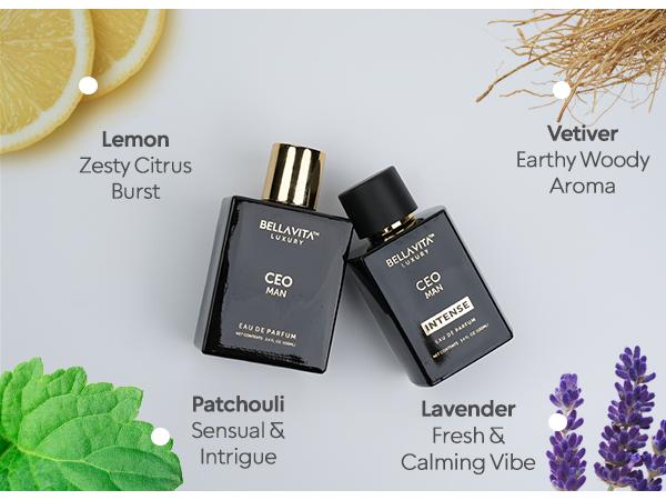 BellaVita Luxury's Better and The Best | 2x100ml Perfumes | CEO Man & CEO Man Intense | Perfume for Men | Long Lasting | Eau De Parfum