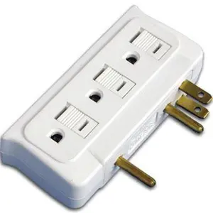 212 MAIN CT-010 White Side Entry Plug Splitter - 6 Outlets, Multiple Sockets, Slide Covers, UL Listed for Sports & Outdoor Climbing Equipment