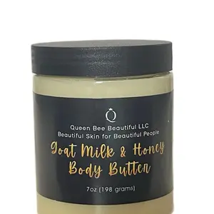 Goat Milk & Honey Body Butter Moisturizer - Fragrance-Free, Gentle Daily Bath & Body Care with Hydrating, Nourishing, Smooth, Moisturizing Formula for Dry, Soft Skin (1 Single Item, 12-Month Shelf Life)