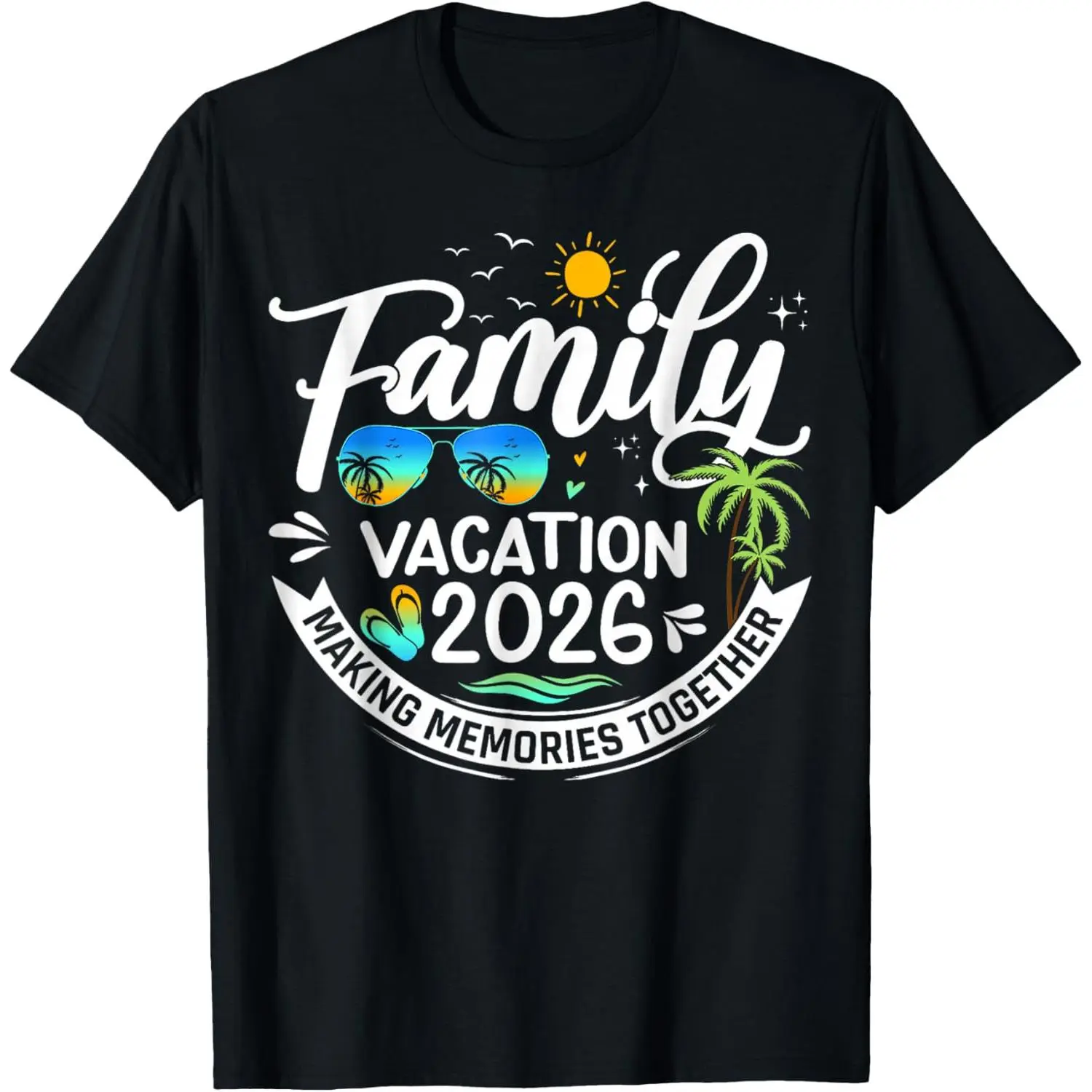 100% Cotton Family Vacation 2026 Beach Matching Summer Vacation 2026 T-Shirt