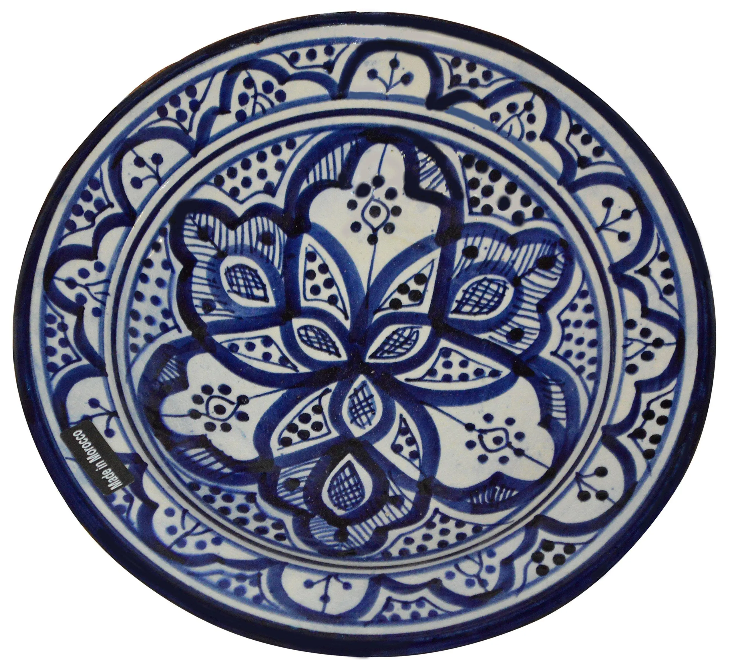Treasures Of Morocco Ceramic Plates Moroccan Handmade Appetizer Tapas Serving Decorative 10 inches Round
