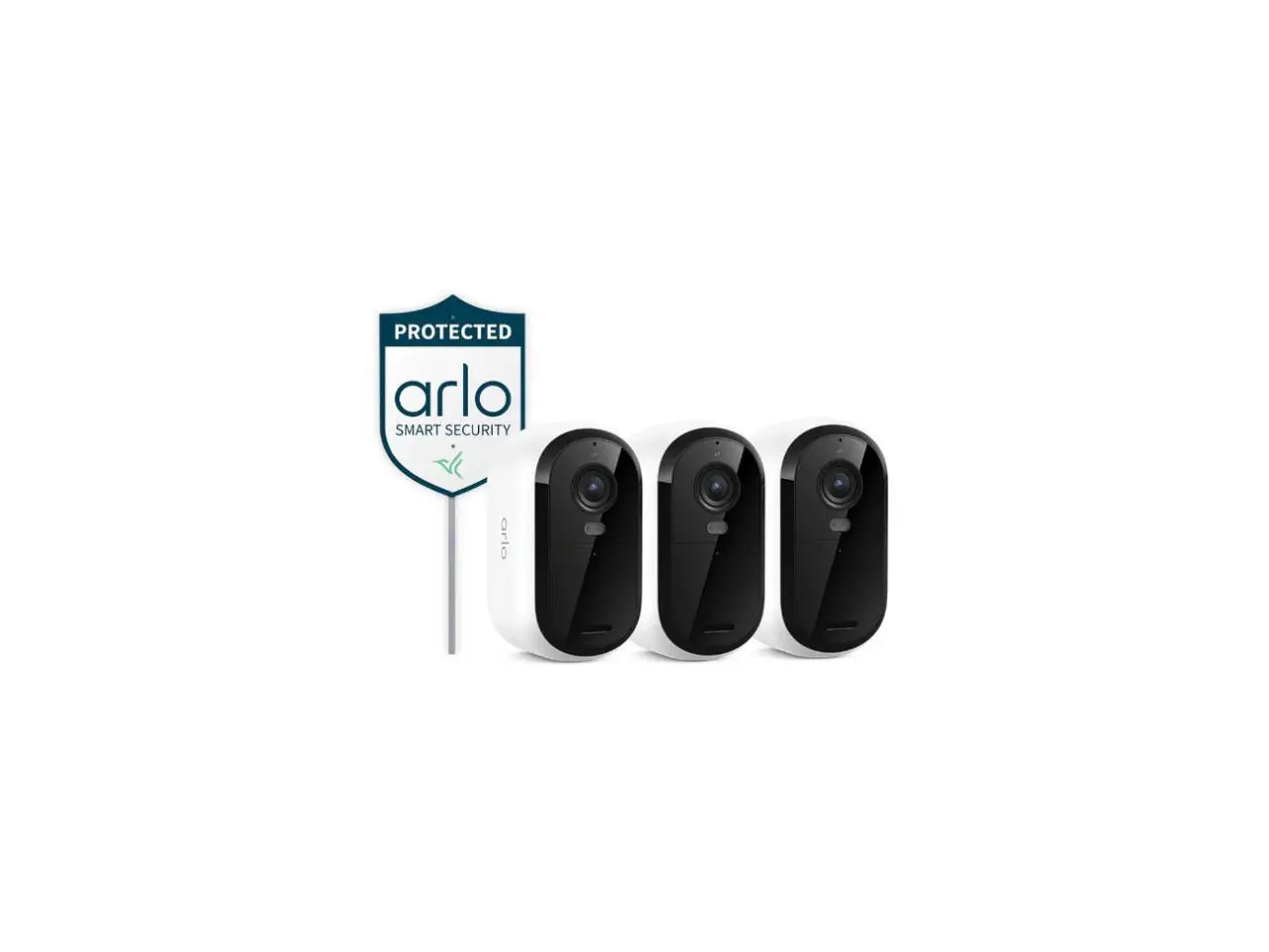 Arlo Essential 2K Outdoor Camera (3rd Generation) - White - 3 pack - VMK3380-100NAS