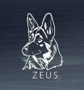 German Shepherd Decal with Name