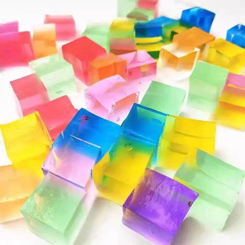 Colorful Transparent Water Jelly Cube Squish Toy - TikTok Viral Oddly Satisfying Sensory Tool, Mini Colorful Squishy Squeeze Stress Relief Toy for 2026, Sensory Tools, Squish Stress Relief Toys, Colorful Squishies Stress Relief Toys