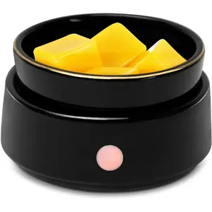 Electric Candle Warmer Ceramic Wax Melt Warmer Burner 3-in-1 Candle Warmer Plate for Scented Wax Jars Home Decor Fragrance Melter Birthday Gifts for Women Mom