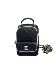 Pre-owned CHANEL leather Shoulder Bags Rare New MINI BACKPACK BAG Crossbody BLACK WHITE