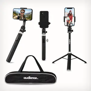 Audience Mobile Tripod and Selfie Stick with Bluetooth Remote and Travel Bag for Mobile Content Creators
