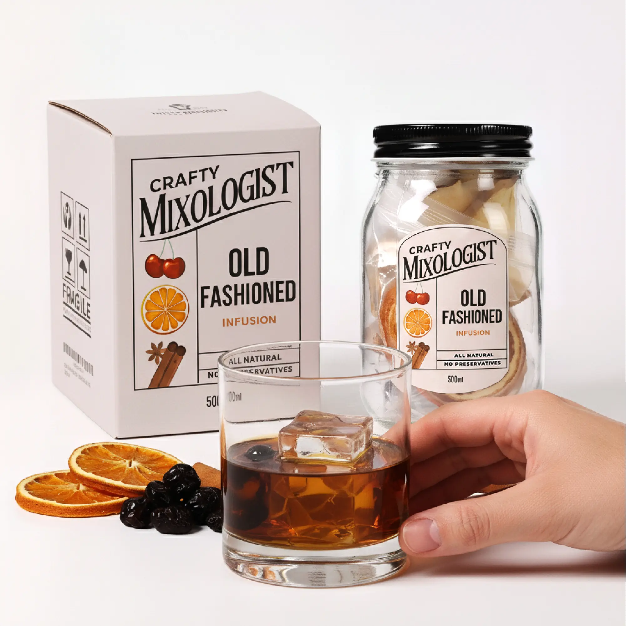 Cocktail Infusion Jar Kit — Old Fashioned, Espresso Martini, Sangria & Pineapple Jalapeño Gift Set