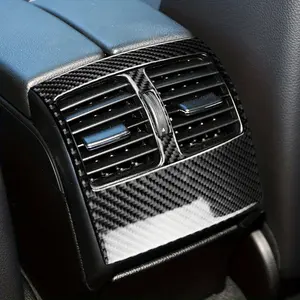 [Carbon Fiber Rear Vent Sticker] Mercedes Benz C Class W204 2007-2013 Real Soft Carbon Fiber Car Rear Air Outlet Vent Sticker - Interior Trim Accessories