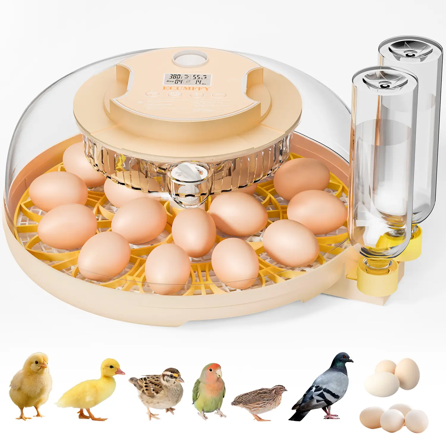 18 Egg Incubator with Automatic Egg Turning and Humidity Control, Upgrade Egg Incubators for Hatching Eggs Chicken Ducks Goose Quail Pigeon Turkey, Au