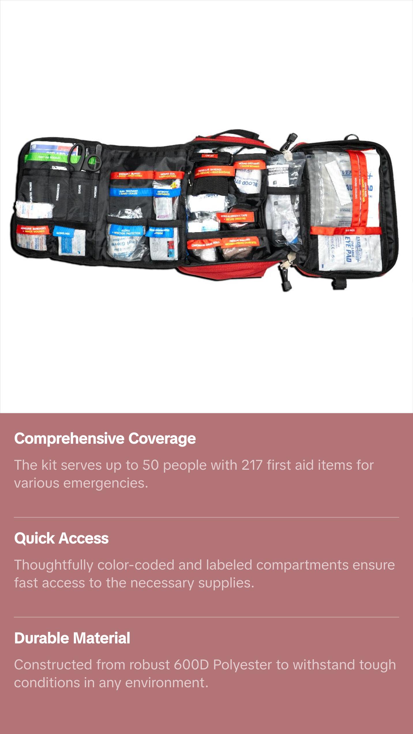 Large First Aid Kit w/ CAT Tourniquet