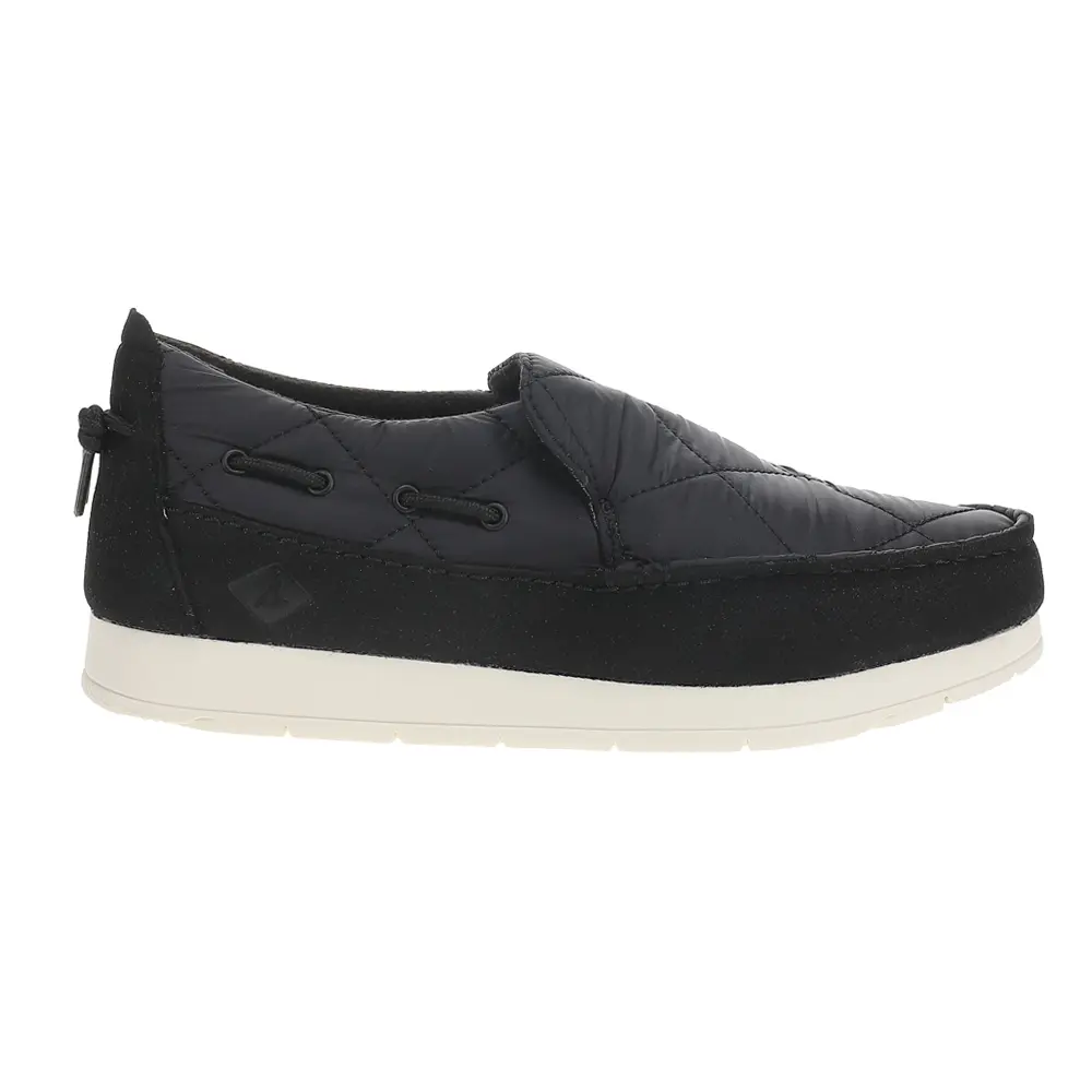 Sperry Mens Sperry Moc-Sider Quilted Nylon Casual Shoes - Black Sperry Mens Sperry Moc-Sider Quilted Nylon Casual Shoes - Black