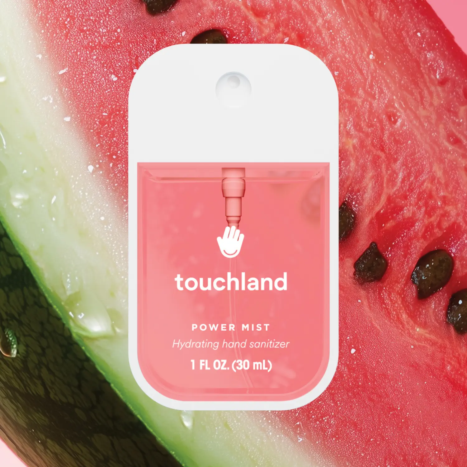Touchland Wild Watermelon Power Mist Hand Sanitizer, Fruity Floral, Hydrating, Sanitizing & Delicately Scented, 1 Fl Oz
