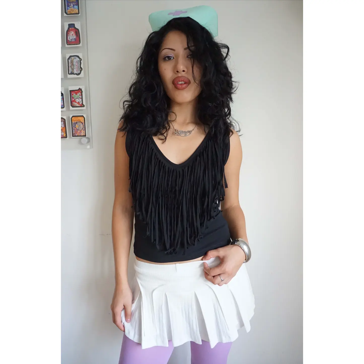yuCLANE☆W FACE CROSS FRINGE TOPSサイズ1 fringe top womens - TikTok Shop