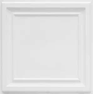 From Plain To Beautiful In Hours Galleria 2 ft. x 2 ft. PVC Glue-Up or Lay-In Faux Tin Ceiling Tile - #233 - (Pack of 10) / 40 sqft