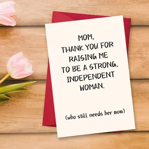 Mothers Day Card, Mothers Day Gifts for Mom Gifts from Daughter, Unique Mother's Cards Moms Presents, Funny Happy Birthday Card for Mom Birthday Gift, Great Moms Gift Ideas