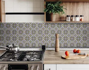 360 Stand Neutral Yellow Gina Peel & Stick Removable Tiles (5x5 in. Square Size), Removable Wallpaper for Indoor Use, Easy to Remove