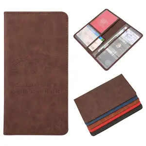 ELIPAPRO  Z017 Large Capacity PU Leather Case Card Bag 2025 New Passport Holder Anti-theft Brush Waterproof Driver's License Certificate Passport Card Bag