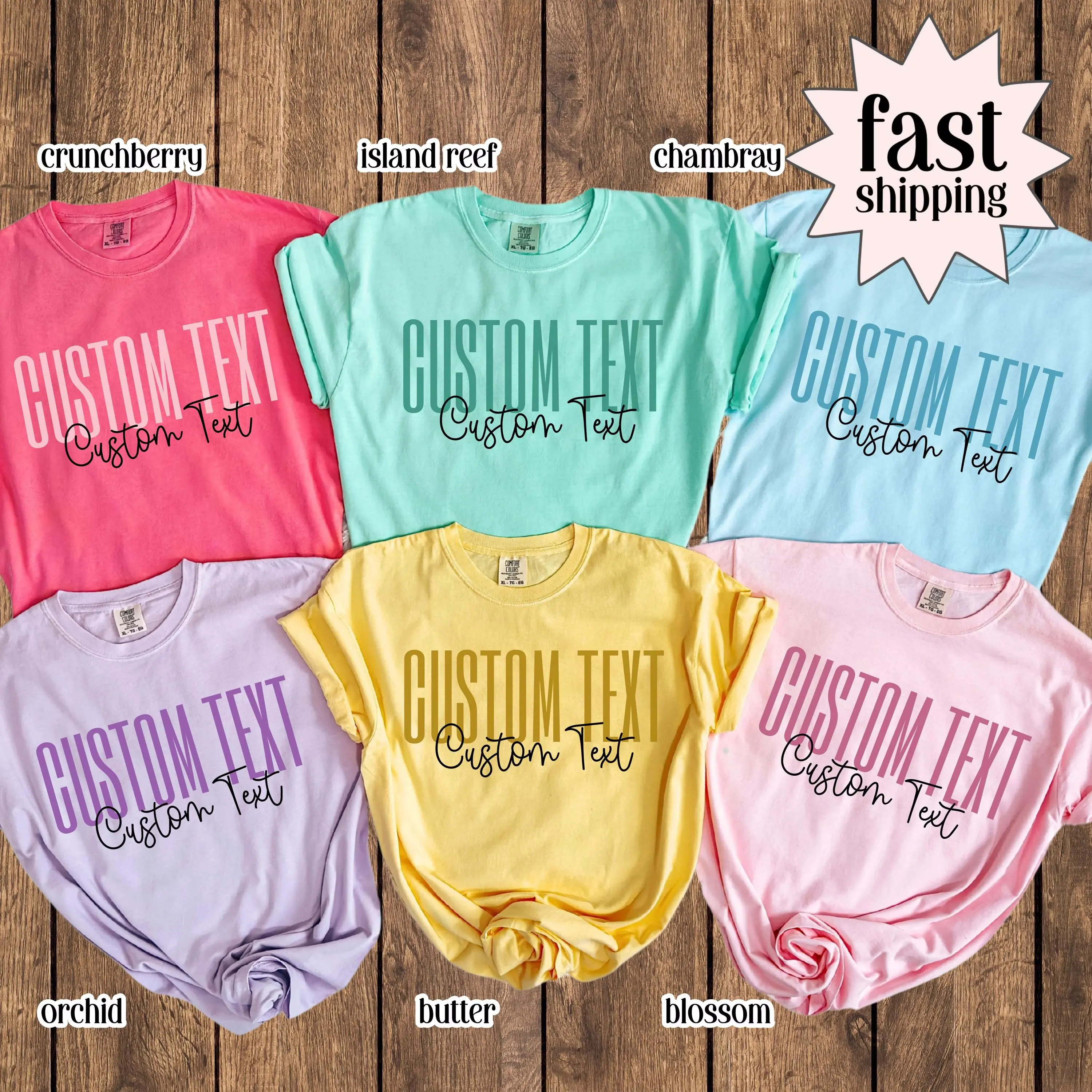 Custom Text Comfort Colors Shirt Teacher Back to School Shirt Matching Team Tshirt Personalized Name Tee Christmas Gift For Teacher