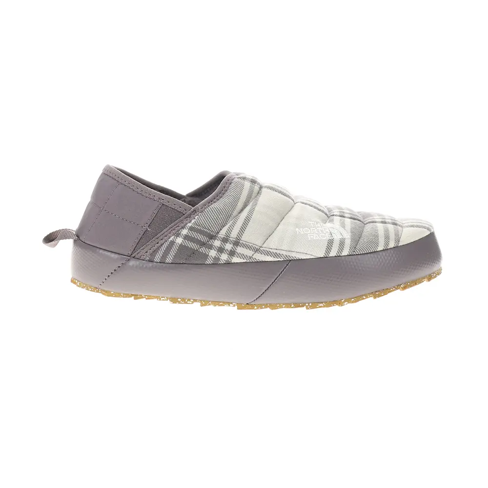 The North Face Womens Thermoball Traction V Plaid Scuff Casual Slippers Casual - Grey