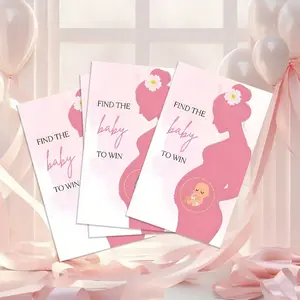 50PCS Baby Shower Theme Scratch Off Game, Ice Cream Scratch Card for Baby Shower Birthday Lottery Games, Pregnancy Announcement, Activity and Idea