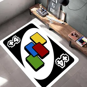Creative Card Pattern Floor Mat, Creative Interesting Playing Card Home Floor Mat, Soft Foot Mat for Living Room Bedroom, Home Decor, Area Rug