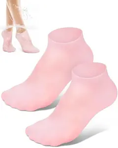 Unisex moisturizing silicone socks, specially designed for dry, cracked feet. These soft gel-rubber socks pamper your feet and are perfect for treating cracked heels, softening rough skin, and removing calluses (1 pair) Summervibes, Moisturize, Gentle tik