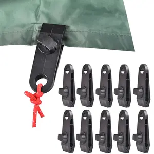 10PC Heavy Duty Tent Tarp Tarpaulin Clip Clamp Buckle Camping Tool Hanger NEW