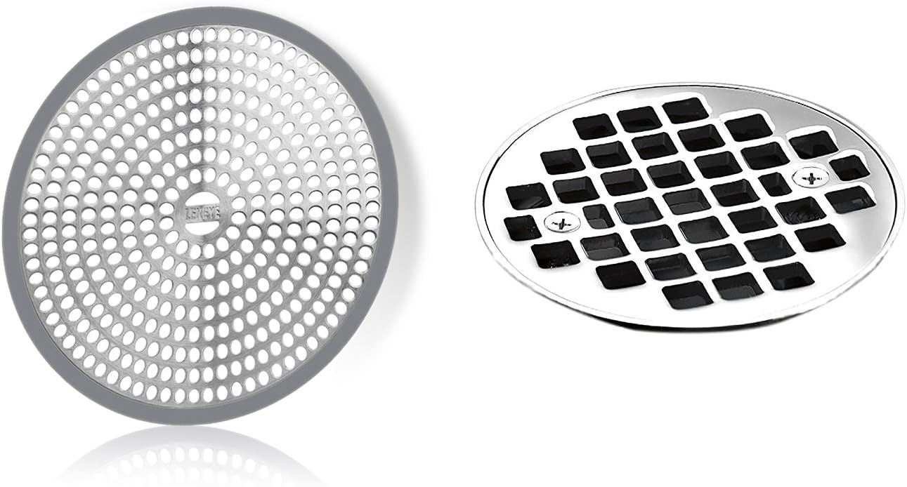 Shower Drain Hair Catcher/Strainer/Stainless Steel and Silicone