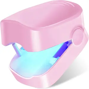 Clip On Mini Nail Lamp, Small Nail Cure Light with USB Interface Fast Curing Nail Art Fryer for Home Salon Compact Lightweight Manicure Set Polish Cutics Uv