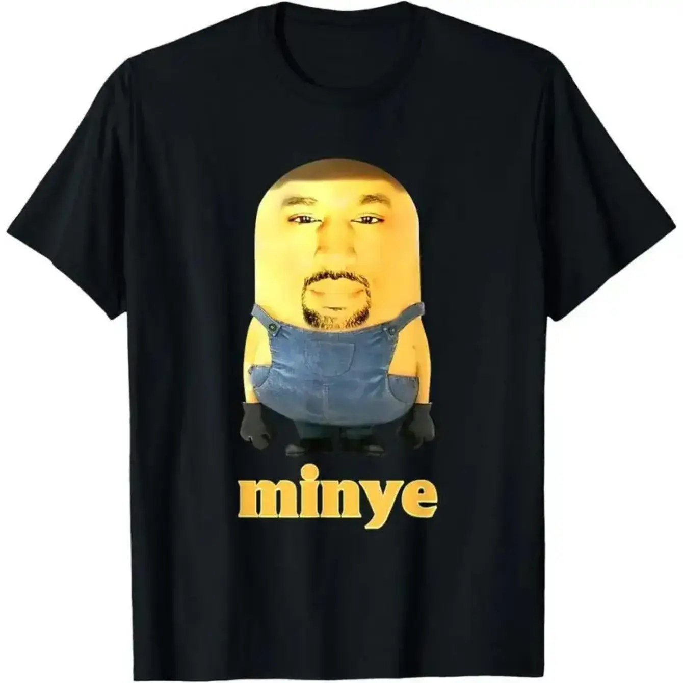 Whimsical Minye 100% Cotton Short-Sleeve T-Shirt for Men, Casual Fabric Men's Top